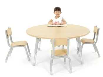 round table and chair Owlaf gray with child round table and chair Owlaf gray with child